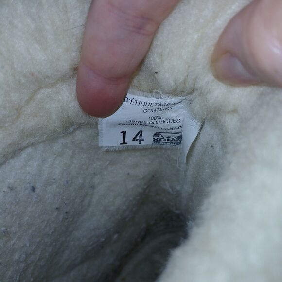 EDDIE BAUER SOREL Weather Resistant Boots-Men’s Sherpa Lining Size 14 Brown Tan - Picture 8 of 8